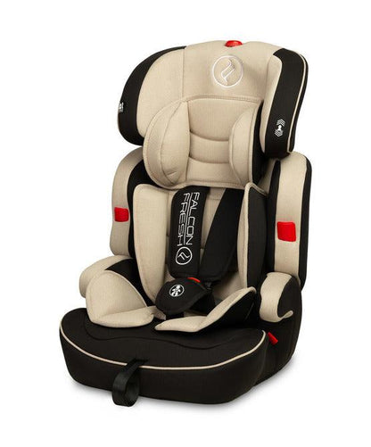 The Falcon Fresh car seat is a universal, safe and budget-friendly car seat in the weight category 9-36 kg (group: 1, 2, 3). It provides a high level of travel comfort. It has a comfortable height-adjustable headrest, 5-point belts with pads, soft and friendly to the touch, removable upholstery and ergonomic armrests. Thanks to its design, it is easy to adjust it to the next weight group. The seat has removable belts and a removable backrest.