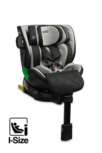 Caretero Turox is a car seat for children from 40 cm to 150 cm tall with full rotation and a stabilizing leg. This seat is i-Size approved. Turox ensures the highest standard of safety and comfort for your baby while traveling. The seat is intended for children from the first months of life until the seat is no longer required, i.e. when they reach 150 cm in height. Installing the seat is quick and easy, it fits any vehicle equipped with ISOFIX connectors.