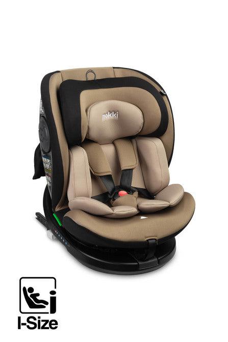 Mokki I-SIZE is a refreshed version of the Caretero car seat. Mokki is intended for children with a height of 40 cm to 150 cm, which means that it can accompany the child from the first moments of life. Mokki meets the i-Size approval standards, guaranteeing the highest standard of travel safety. The seat is equipped with a mechanism that allows the seat to be rotated 360 degrees, which makes placing the child in the seat easier. The ergonomic insert ensures comfort and convenience while traveling.