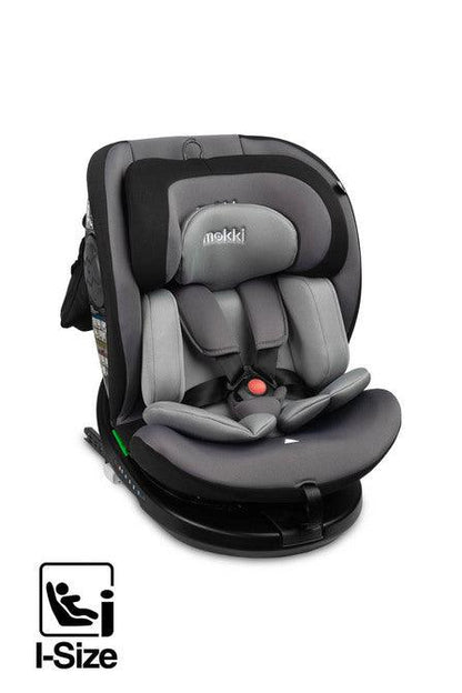 Mokki I-SIZE is a refreshed version of the Caretero car seat. Mokki is intended for children with a height of 40 cm to 150 cm, which means that it can accompany the child from the first moments of life. Mokki meets the i-Size approval standards, guaranteeing the highest standard of travel safety. The seat is equipped with a mechanism that allows the seat to be rotated 360 degrees, which makes placing the child in the seat easier. The ergonomic insert ensures comfort and convenience while traveling.