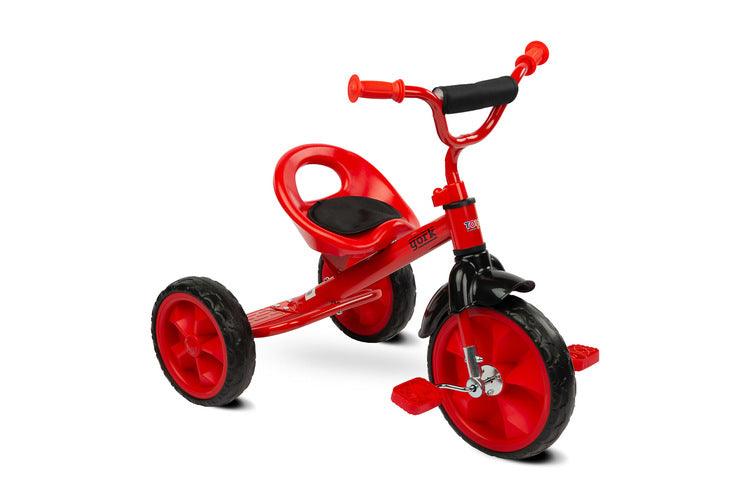 York is a perfect tricycle for parents who search for a first pedal-equipped bike for their child. It is lightweight, compact and easy to transport. York's biggest advantage though is the amount of fun it gives to the kids! What are you gaining?-  Great looks that encourage your child to play-  Small weight, the York tricycle is based on a light frame and is equipped with EVA foam wheels-  Longevity solid metal frame and high quality materials will endure many years of great fun.