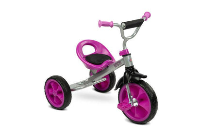 York is a perfect tricycle for parents who search for a first pedal-equipped bike for their child. It is lightweight, compact and easy to transport. York's biggest advantage though is the amount of fun it gives to the kids! What are you gaining?-  Great looks that encourage your child to play-  Small weight, the York tricycle is based on a light frame and is equipped with EVA foam wheels-  Longevity solid metal frame and high quality materials will endure many years of great fun.