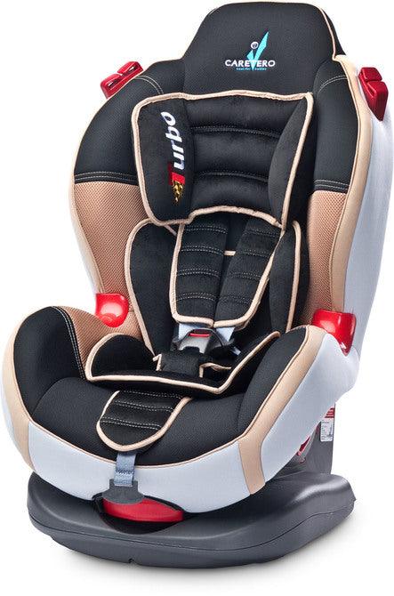 Caretero SPORT TURBO guarantees the safety of your child during every trip. It is made of high quality materials, friendly to the child and easy to keep clean. Its attractive design and original colour, competitive price are some undeniable advantages of this model. Car seat for a child weight from 9-25 kg (groups I and II). New type of upholstery made of two types of mesh fabric and delicate velour, integrated headrest for additional safety and comfort, shoulder belts covered with a anti-skid material