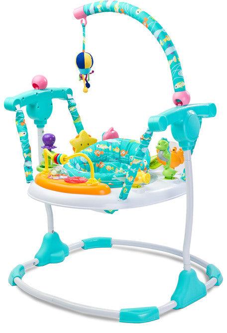 Ocean - Our activity jumper is an original alternative to walkers or other home activity toys. It is equipped with a toy panel and additional trinkets. The seat of the jumper rotates so all the interesting options are always within reach.