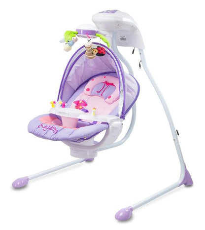 Bugies is a top-shelf electric swing for babies weighing up to 12 kg. Bugies was made with the needs of the most demanding parents in mind, who seek for a product that assists in a harmonous growth and development of the baby. Thanks to its comfortable seating, 5-point harness, toy-carousel, melodies and many swinging programs, Bugies is the perfect resting place for a baby during daytime. Electric swing for babies from birth, weight up to 12 kg.
