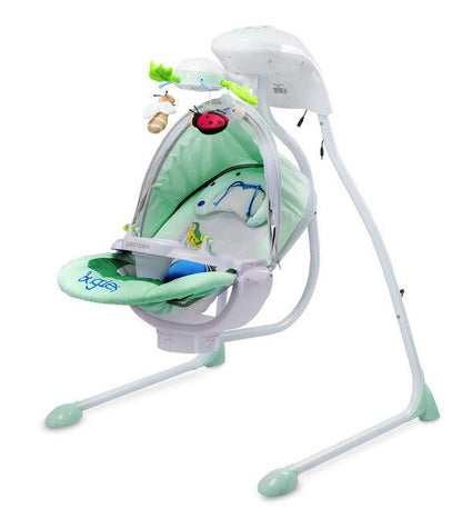 Bugies is a top-shelf electric swing for babies weighing up to 12 kg. Bugies was made with the needs of the most demanding parents in mind, who seek for a product that assists in a harmonous growth and development of the baby. Thanks to its comfortable seating, 5-point harness, toy-carousel, melodies and many swinging programs, Bugies is the perfect resting place for a baby during daytime. Electric swing for babies from birth, weight up to 12 kg.
