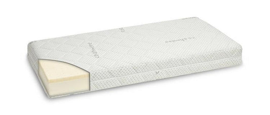 VISCO-LATEX CASHMERE MATTRESS 120x60 cm is a reversible mattress of around 13cm thickness using space technology. Visco foam is an advanced type of mattress filling. Under the influence of temperature, it matches the shape of the body. It has rehabilitation and orthopedic qualities. Due to its flexibility, latex foam perfectly fits the shape of the body. The removable cover made of cashmere has thermal properties which makes it perfect to use in the summer, as well as in the winter.