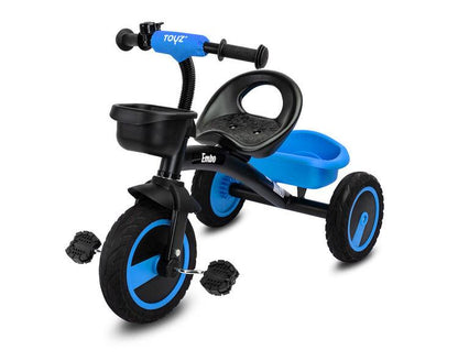 Tricycle Embo it's a bike that makes walks with your child enjoyable. Embo is characterized by a solid metal frame and durable foam wheels. Equipped with two baskets that are perfect for carrying toys and any other necessary accessories.